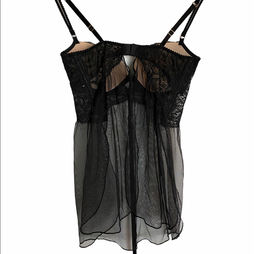 Victoria’s Secret Babydoll Top Lingerie Goth Y2K Whimsygoth Size 34C - Picture 7 of 8